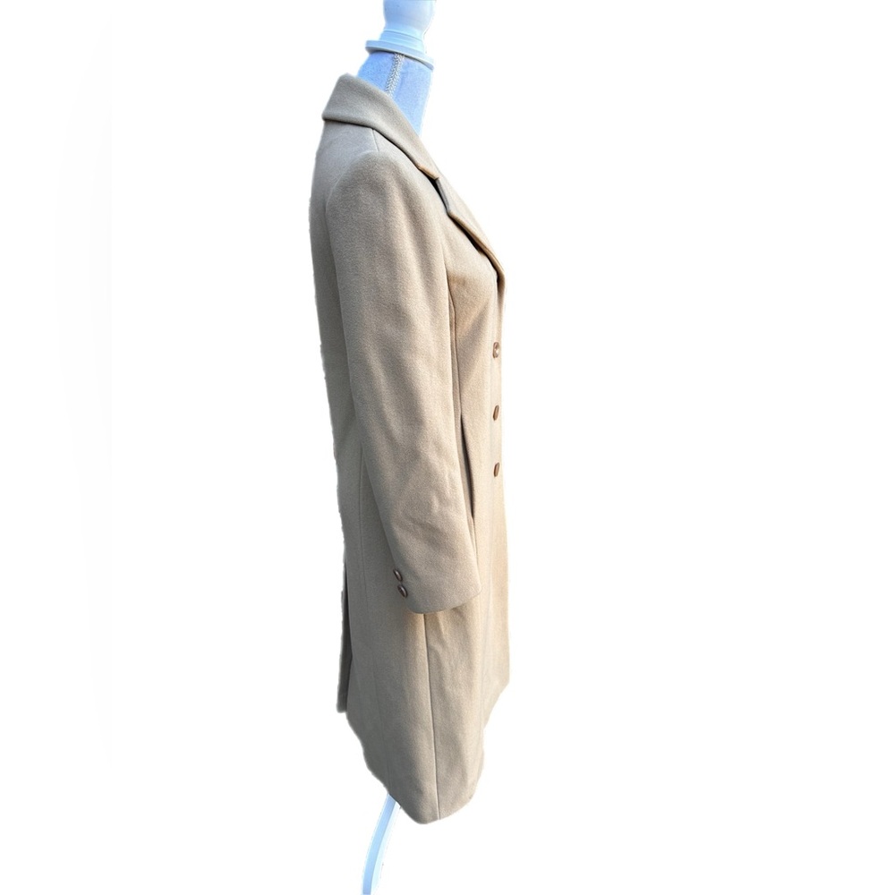 Vintage Jones New York Full Length Wool Cashmere Blend Coat in Camel -2P - Picture 4 of 9